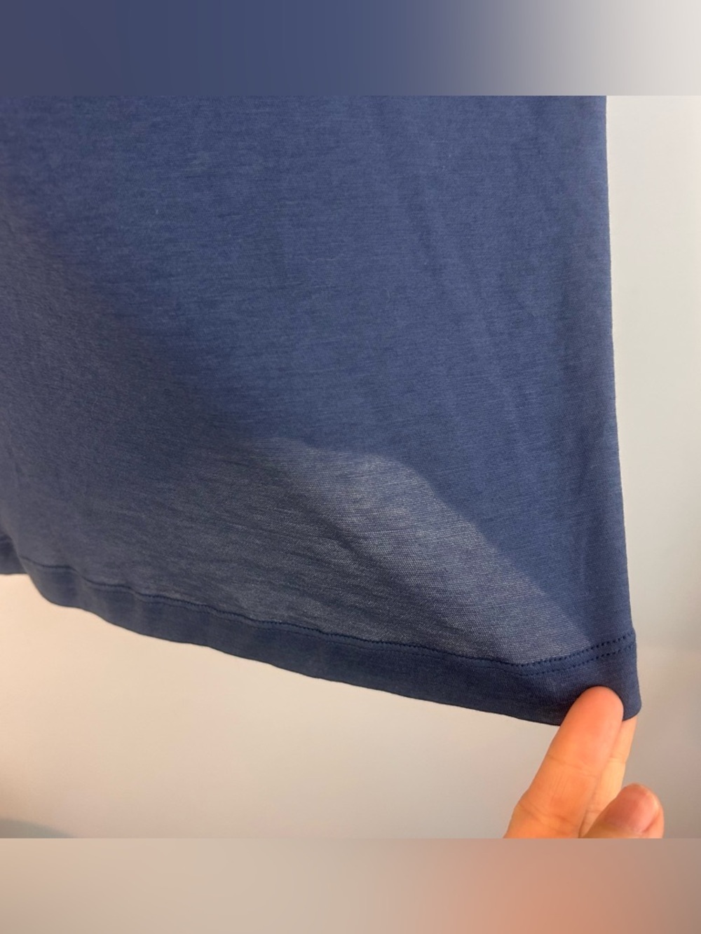 Maison Margiela Sheer Panel Mesh Keyhole Blue Lightweight Polo Top Size 10 - Picture 13 of 16